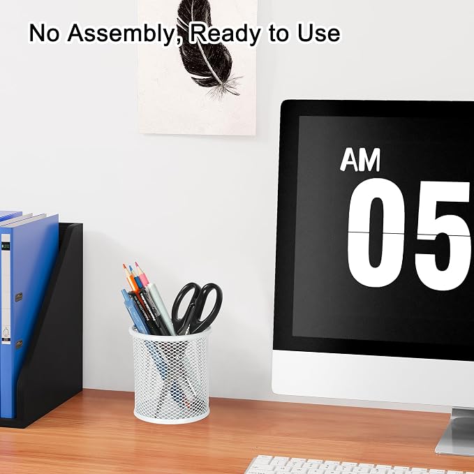 EasyPAG Metal 2-Piece Pen Holder Set Desk Accessories & Workspace Organizers - Image 3