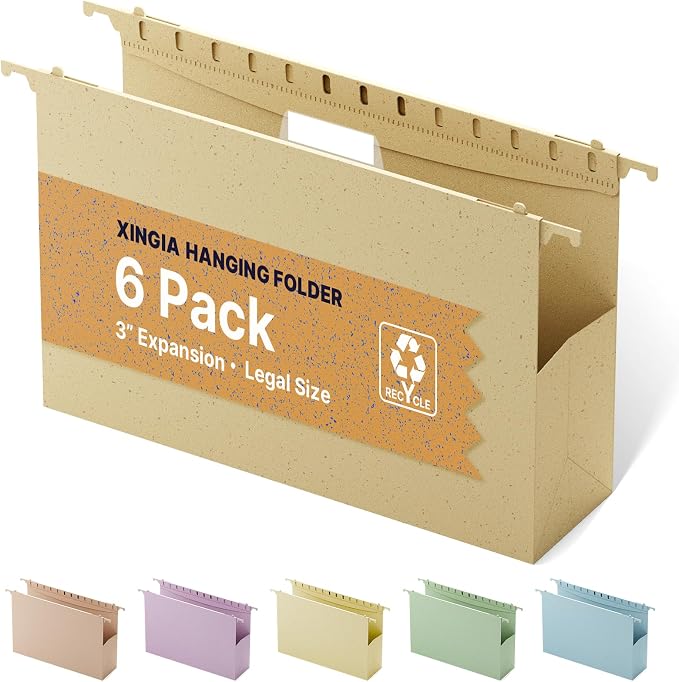 XINGIA Legal Size Hanging File Folders, Expandable 3 Inch File Folders Legal by Unknown