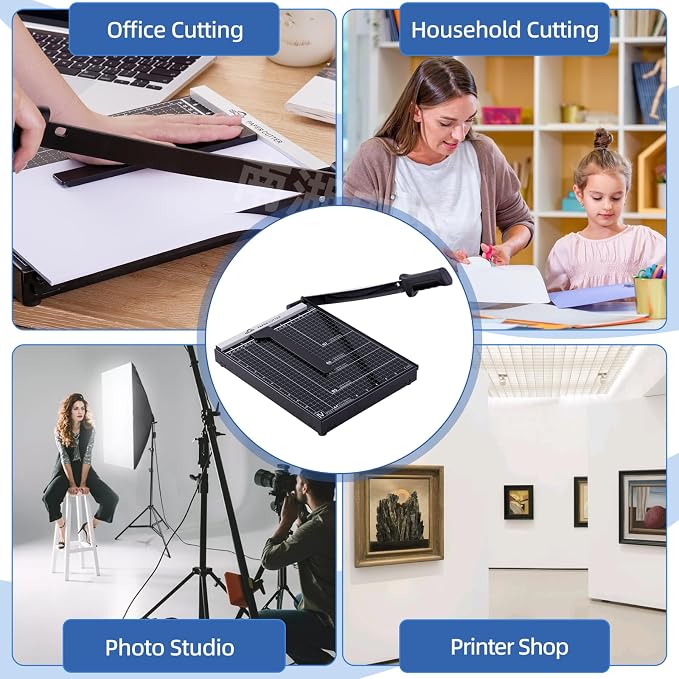 ISDIR 12” Heavy Duty Metal Paper Cutter - Image 5