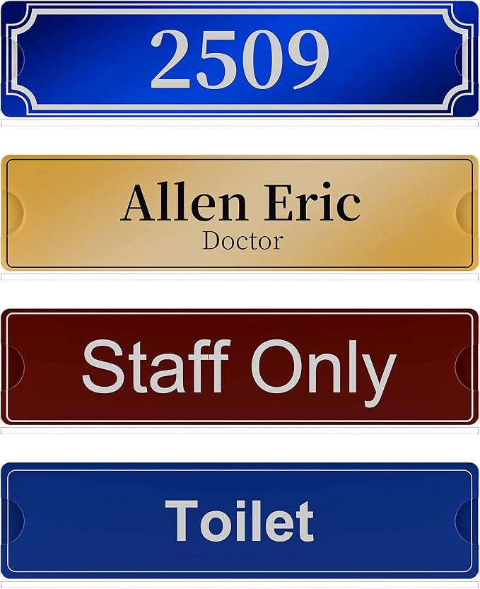 Richboom Acrylic Wall Name Plate Holder, 2x8 Inch, 30 Pack Clear Acrylic Sign - Image 5