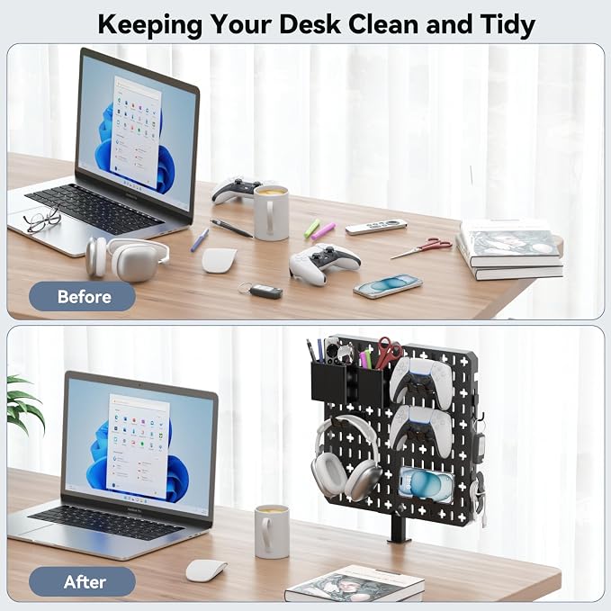 KDD 7 in 1 Clamp-on Desk Pegboard - Image 7