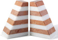 Karibiber Marble Book Ends, Non-Skid Bookends by Karibiber
