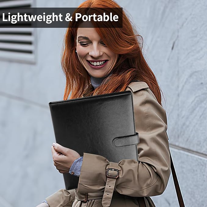 Professional Padfolio with Clipboard, Faux Leather Portfolio Folder Binder - Image 5