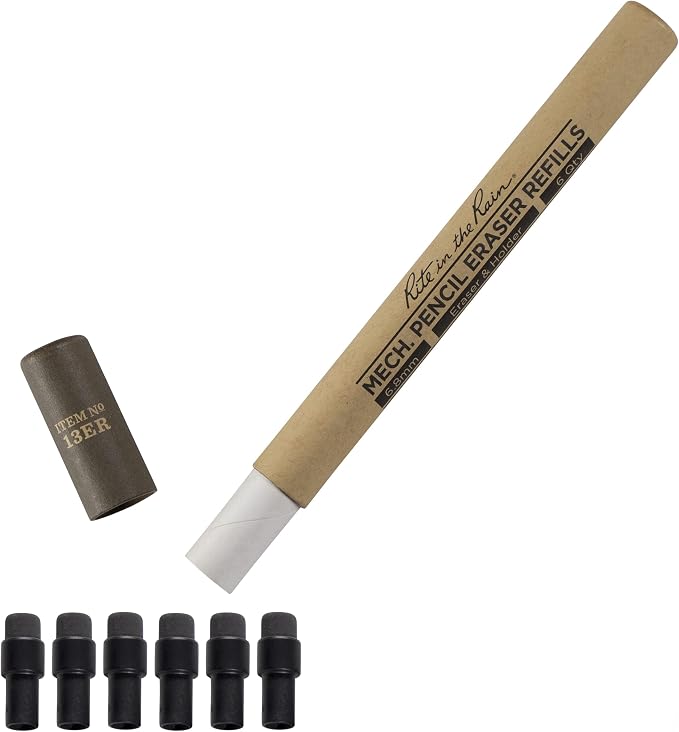 Rite in the Rain Weatherproof Eraser Refill, 6 per pack by RiteintheRain