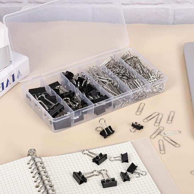 500PCS Paper Clips and Binder Clips Assorted Sizes, 3 Sizes in One Pack - Image 7