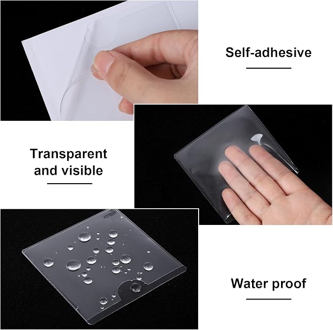 36 Pack Adhesive 3.5" x 3.5" Index Card Pockets - Image 3
