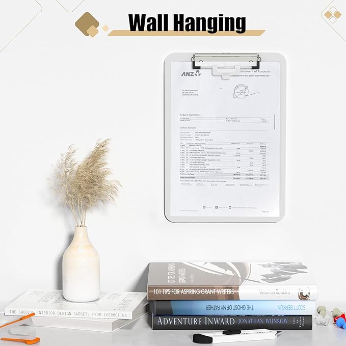 Hongri Plastic Clipboard with Pen Holder, Nurses and Women, Low Profile Clip - Image 6