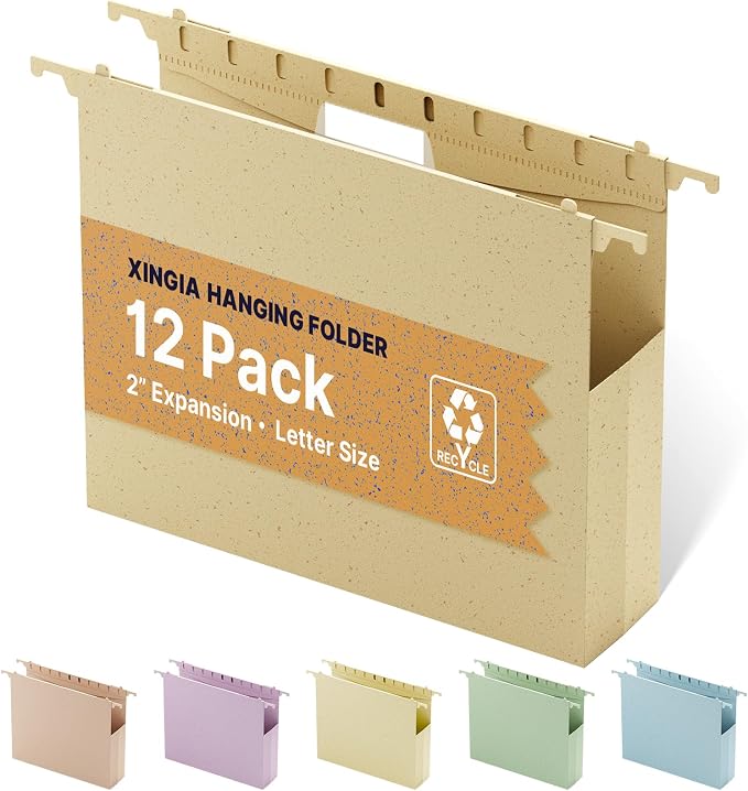 XINGIA Plastic Hanging File Folders, Letter Size by Unknown