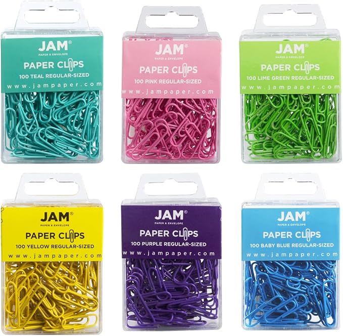 JAM PAPER Colorful Standard Paper Clips by JAMPaper
