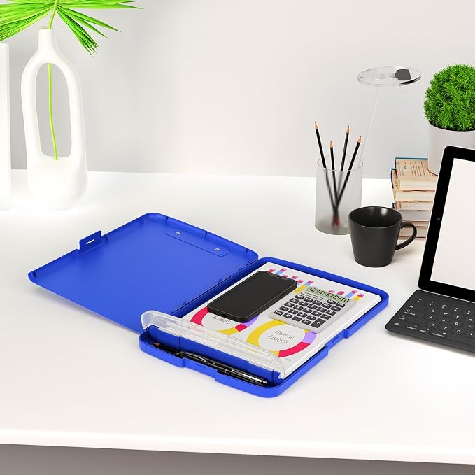 Piasoenc Clipboard with Storage, 8.5 x 11 Organization Box with Pen Holder and - Image 7