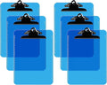Pack of 6 Plastic Clipboards by DAVISGROUP