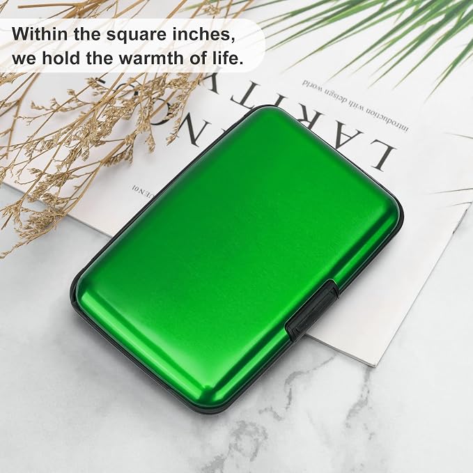 ELFISH Mini RFID Aluminum Wallet Credit Cards Holder Business Card Case Metal - Image 6