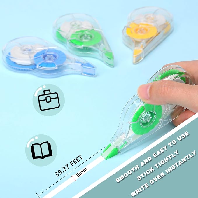 White Correction Tape, 12 Pack, 39.37 Feet Correction Tape - Image 2