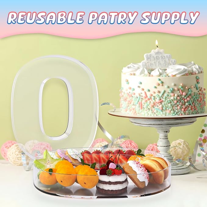 13.8" Extra Large Acrylic Letter Charcuterie Board Box, Reusable Fillable - Image 5