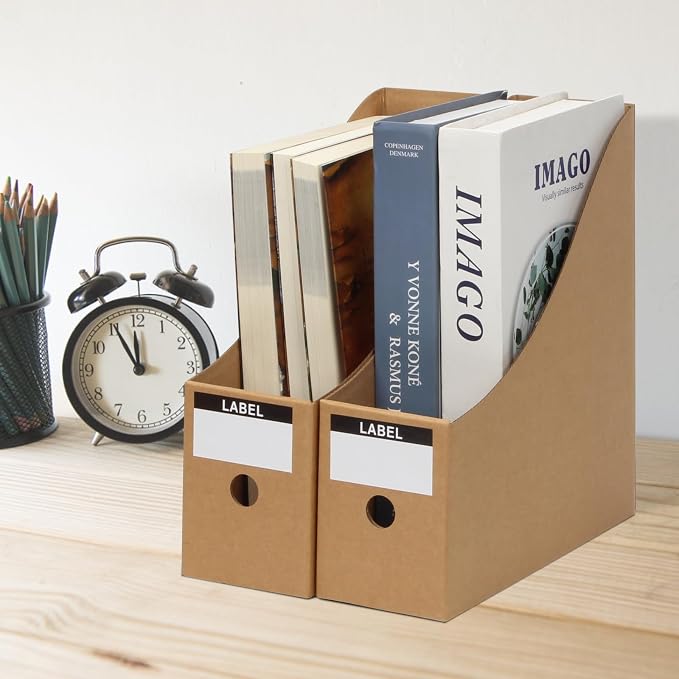 12 Pcs Cardboard Magazine File Holder Boxes - Image 4
