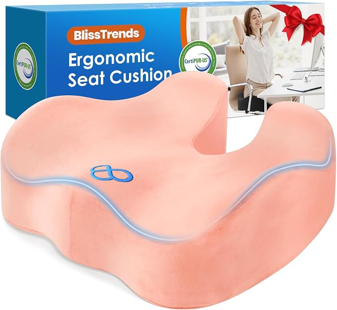BlissTrends Seat Cushion, Thick Memory Foam Cushions by BlissTrends