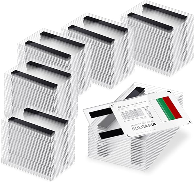 Ctosree 500 Pcs Magnetic Label Holder 5.5 x 3.5 Inches Pallet Rack Sign Holder by Ctosree