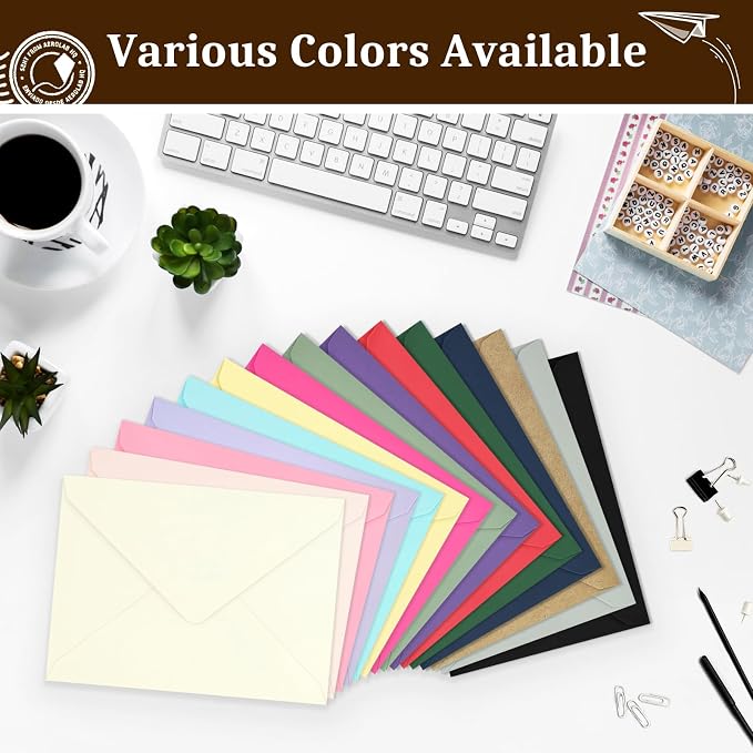 200 Pack Red A7 Envelopes, Christmas New Years Greeting Card Envelopes Self Seal - Image 7