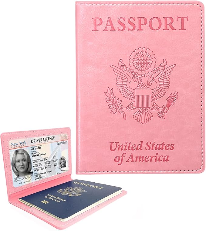 Sizobi PU Passport Holder for Travel, Passport Cover Wallet for Women Men by Sizobi