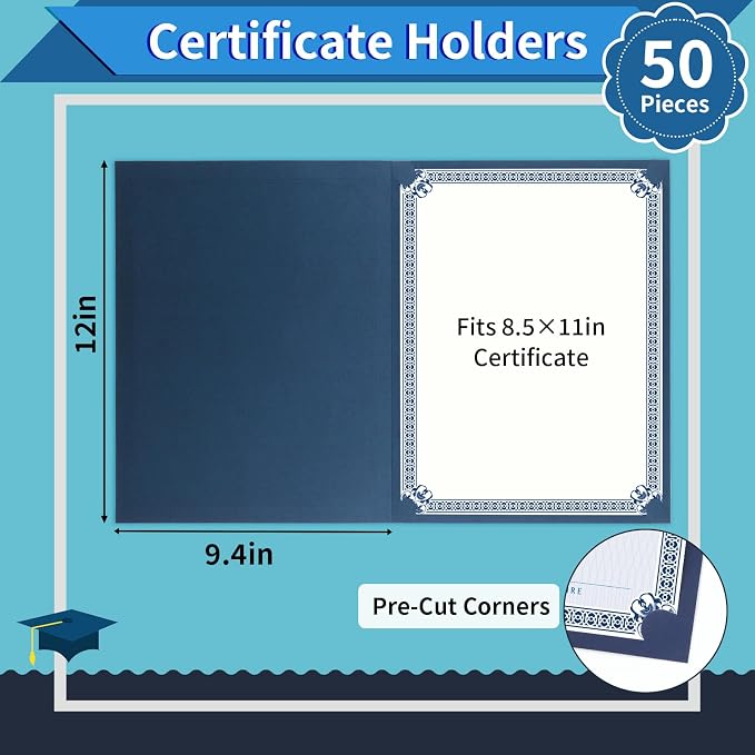 50 Packs Certificate Holders, Diploma Holders, Certificate Folders - Image 2