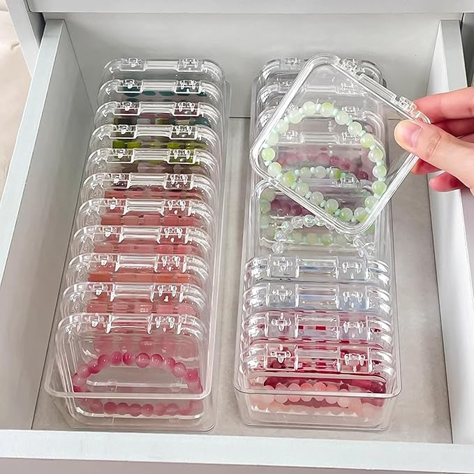 Acrylic jewelry box, crystal storage box, crystal bracelet transparent desktop - Image 2