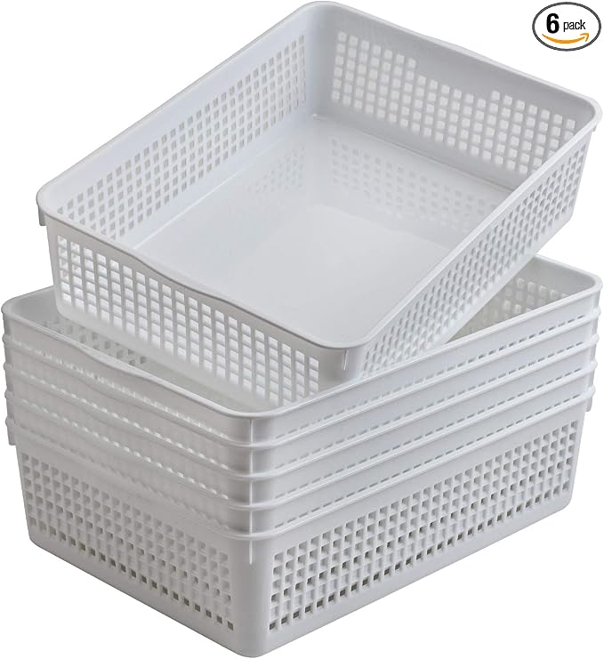 Aebeky A4 Size Plastic Paper Storage Trays, Desktop File Organizer Baskets by Aebeky