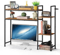 YBING Desktop Bookshelf, Desk Hutch Dorm, 4 Tier Desk Organizer Shelf Wood Over by YBING