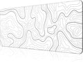 Gaming Mouse Pad Large 31.5 x 11.8in Topographic Keyboard Pad Mouse Pad by BOHJPIS