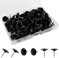 Piutouyar 100 Pcs Black Push Pins, Plastic Thumb Tacks by Piutouyar