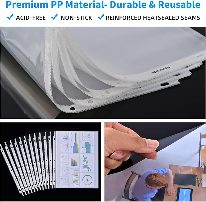 Sheet Protectors 200 Page, Page Protector 8.5" x 11" ，Upgraded Clear Plastic - Image 7