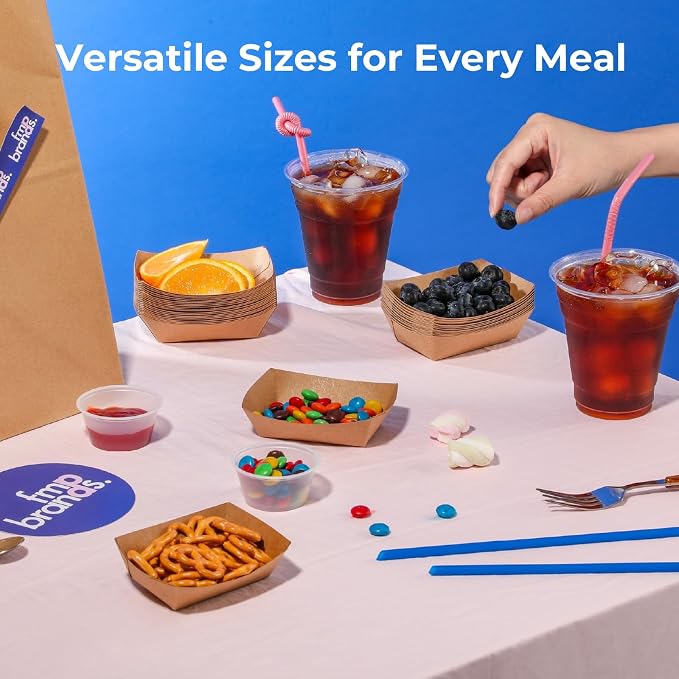 Fit Meal Prep [250 Pack 5 lb Paper Food Boats Heavy Duty Disposable Food Trays - Image 7