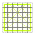 UOOU Quilting Ruler 1 Pack, Square Quilting Rulers Fabric Cutting Ruler Acrylic by UOOU
