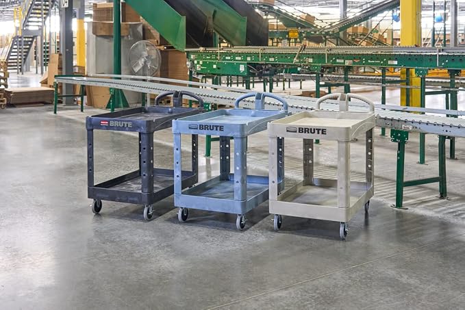 Rubbermaid Commercial Products 2-Shelf Utility/Service Cart, Lipped Shelves - Image 18