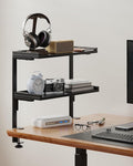 Clamp On Desk Shelf 2-Tier, 16.5 in Wood Shelving Unit by ART-GIFTREE