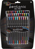 Pentonic Gel Pens, 36 Assorted Colors, Medium & Fine Point, Smooth Writing by PENTONIC