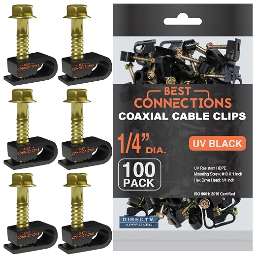 BEST CONNECTIONS Coaxial Cable Clips by BESTCONNECTIONS