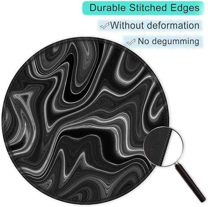 ITNRSIIET Round Mouse Pad with Stitched Edge Premium-Textured Waterproof - Image 5
