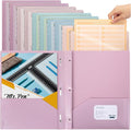 Mr. Pen- Plastic Folders with Pockets and Prongs, 10 Pack, Letter Size | by MrPen