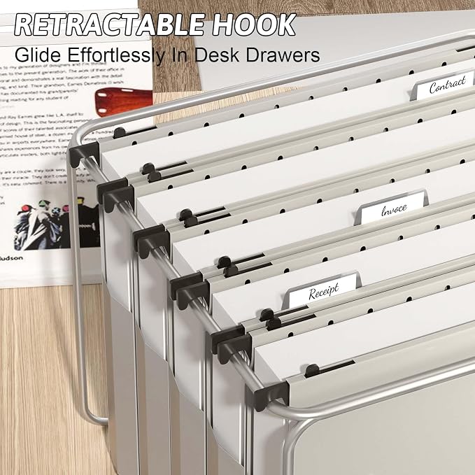 Plastic Extra Capacity Hanging File Folder Letter Size, 12 Pack Reinforced - Image 6