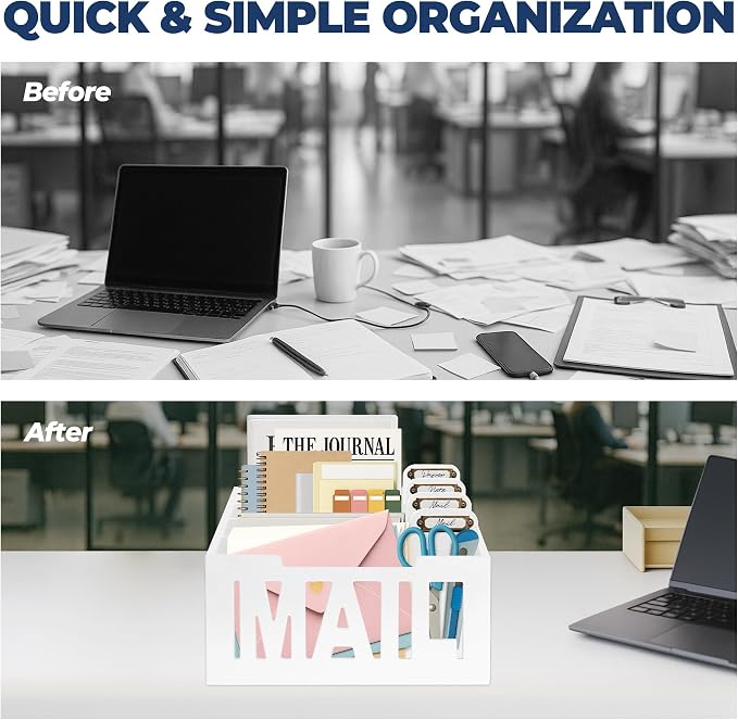 Mail Organizer Countertop, Desktop Mail Sorter - Image 4