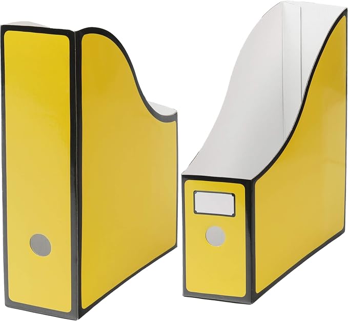 Simple Houseware 12-Pack Magazine File Holder Box, Foldable Cardboard Organizer - Image 4