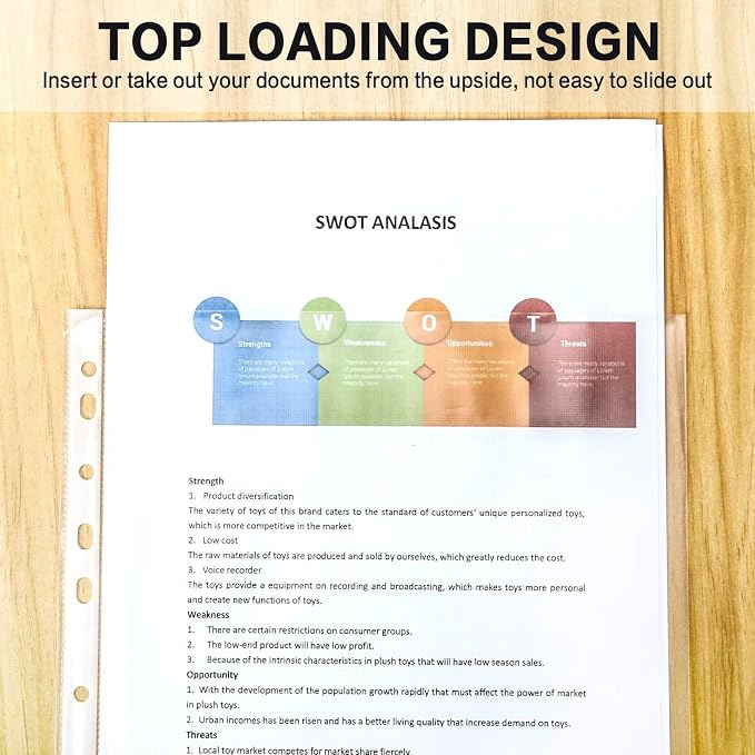 Sheet Protectors, PANDRI 700 Pack Clear Heavy Duty Plastic Page Protectors - Image 4