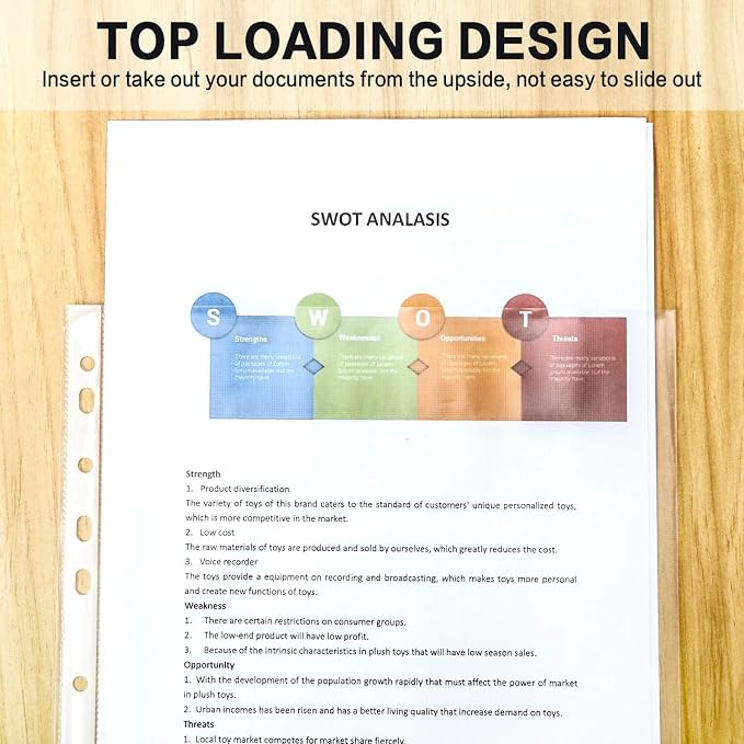 Sheet Protectors, PANDRI 800 Pack Clear Heavy Duty Plastic Page Protectors - Image 4