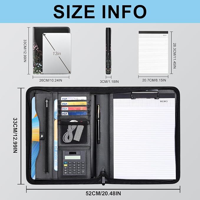 Eshow Padfolio for Men Women - Image 2
