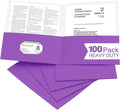 Zzrywuty 100 Packs Paper Purple Folders by Zzrywuty