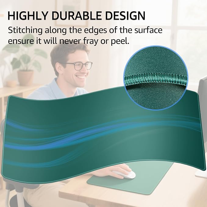 KTRIO Large Gaming Mouse Pad, Desk Mat, 31.5 x 15.7 in, Forest Green, XXL | - Image 3