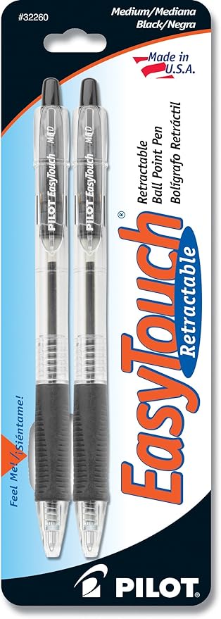 PILOT EasyTouch Refillable & Retractable Ballpoint Pens, Medium Point by PilotCorporationofAmerica