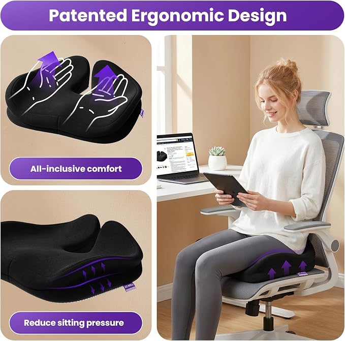 ZZ-WELL Seat Cushion for Office Chairs, 21.2 Inches | Coccyx Cushion for - Image 8