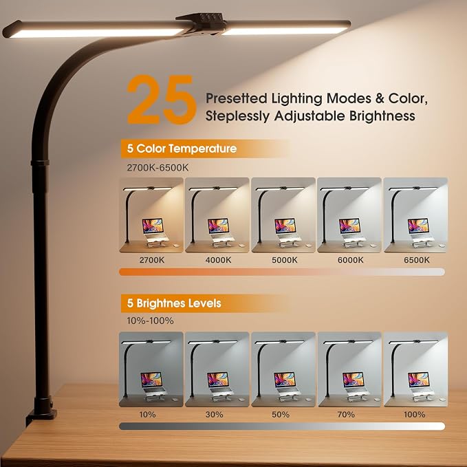 SIBRILLE LED Desk Lamp for Home Office - Image 3