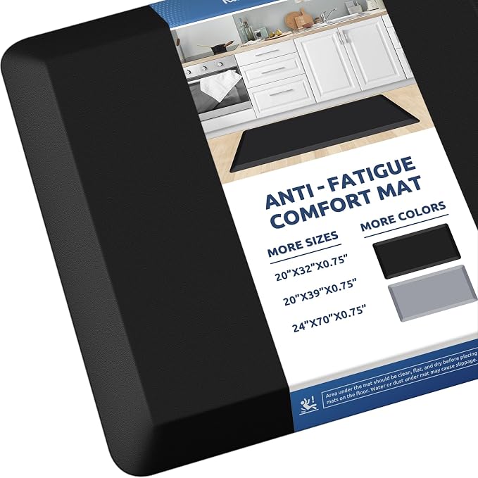 KitchenClouds Kitchen Mat Cushioned Anti Fatigue Rug 20"x39" Water Resistant by KitchenClouds